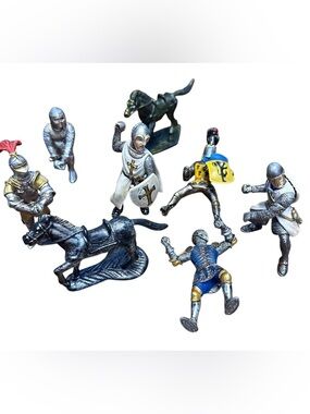 Schleich Medieval Knights Lot w/ Horses Figures Vintage 2005 Germany Crusaders